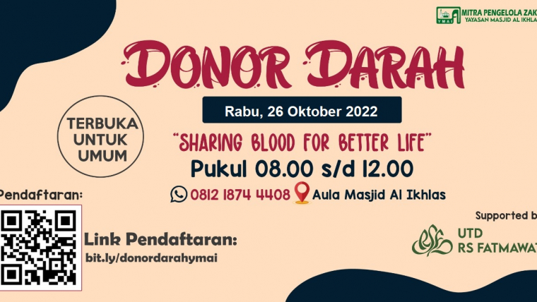 Yuk Donor Darah Tanggal 26 Oktober 2022